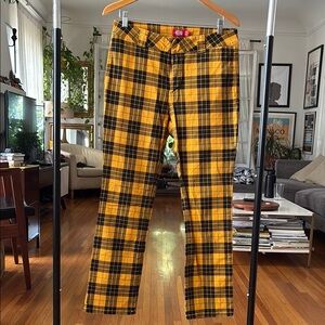 Dickies Yellow and Black Plaid Pants